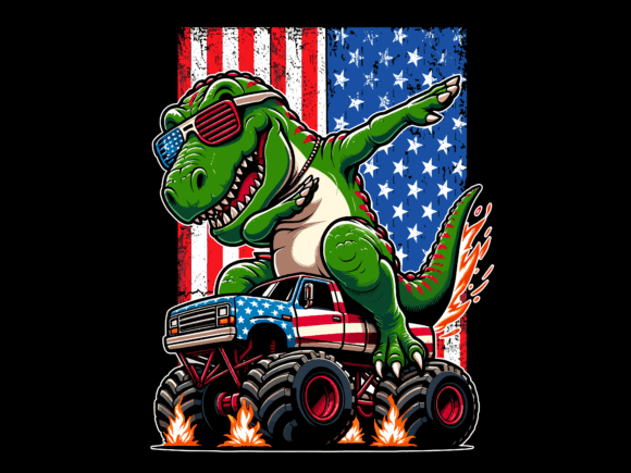A Dabbing T-Rex Design for Viral Marketing Graphics