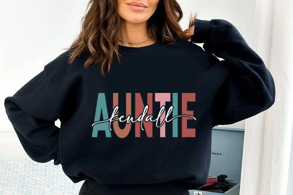 Auntie Kendall SVG PNG: Graphics for Warm, Approachable T-Shirt Designs