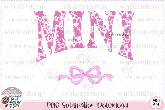 Coquette Mini Pink Bow Soft Girl Cowhide Graphics