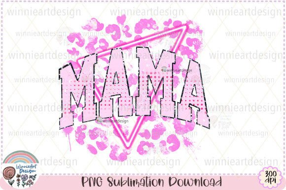 Evaluating Mama Retro Varsity Grunge Pink Mom PNG for Embroidery