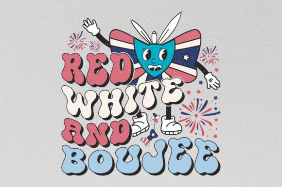 Red White 4th July Graphics & T-Shirt Designs