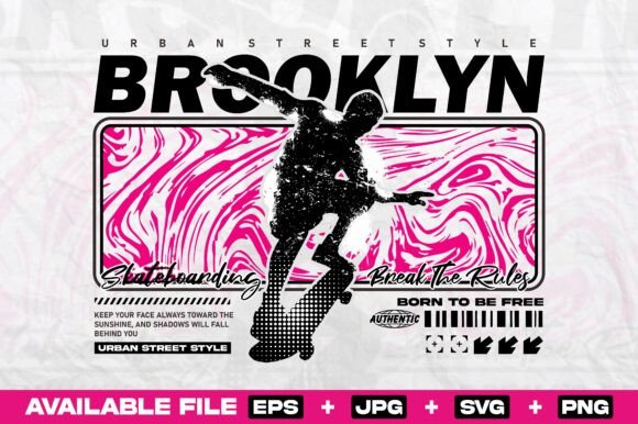 Skateboarding Urban Apparel Graphics for T-Shirt Designs
